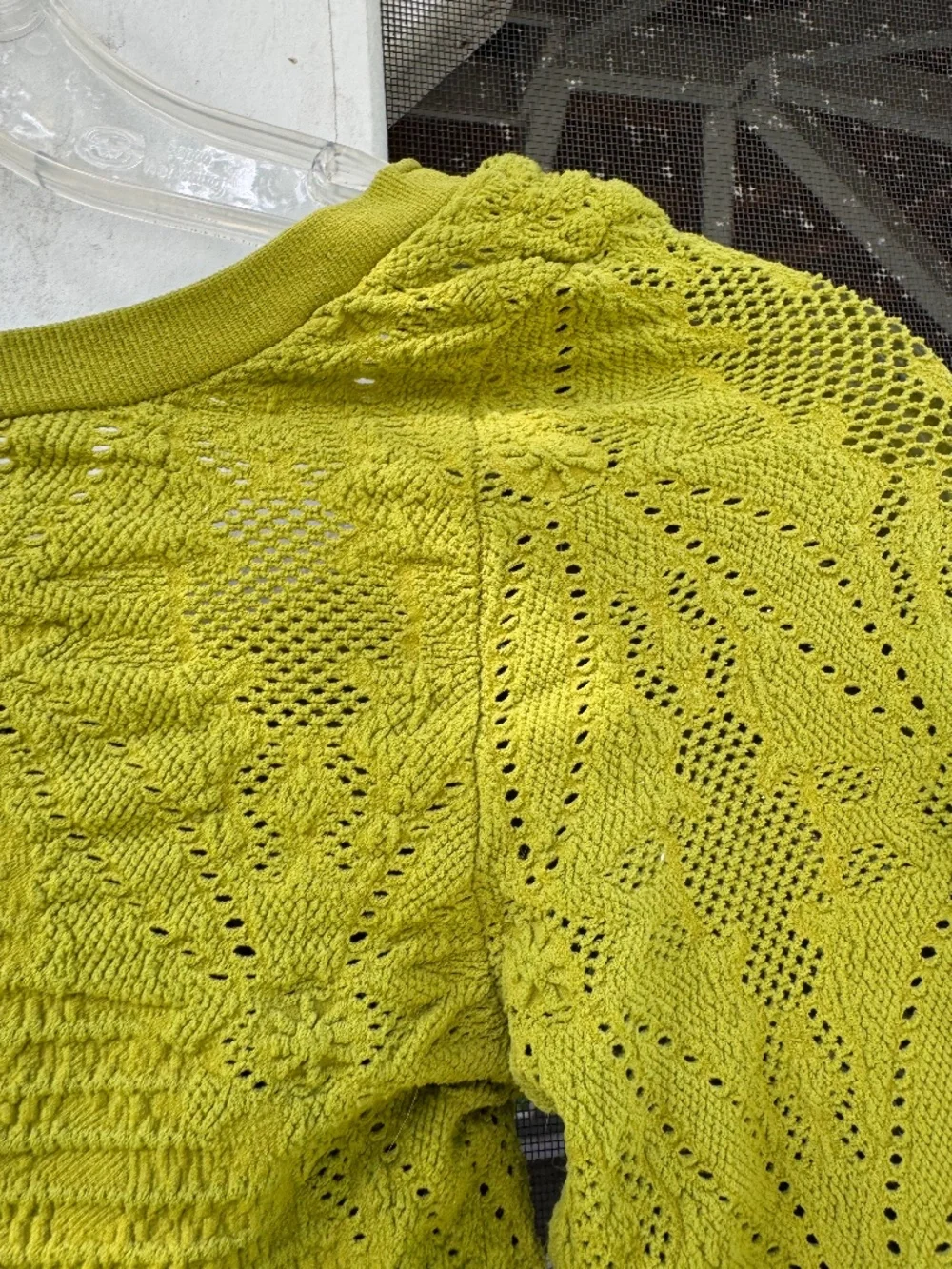 NWT Intimately Free People So Many Likes Long Sleeve Top - Chartreuse Textured